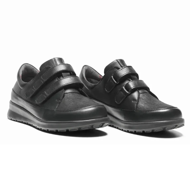 New Feet damesko med velcro - Sort - Image 2