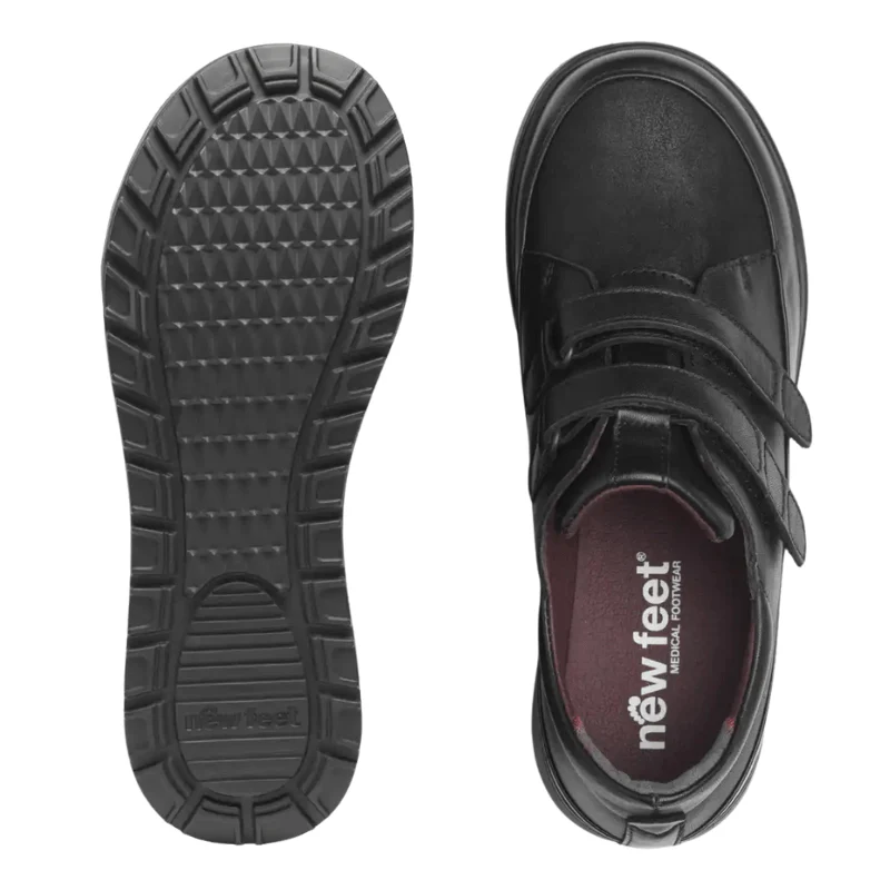 New Feet damesko med velcro - Sort - Image 3