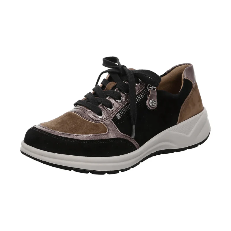 Fidelio sporty damesneaker - Sort/brun - Image 2