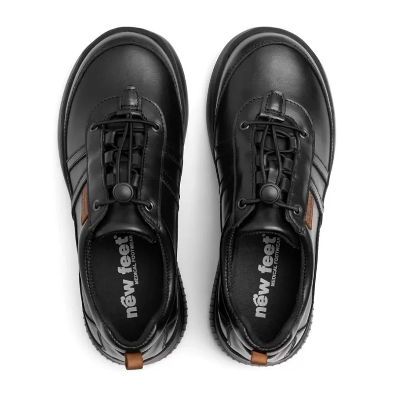 New Feet damesko med letluk - Sort - Image 3