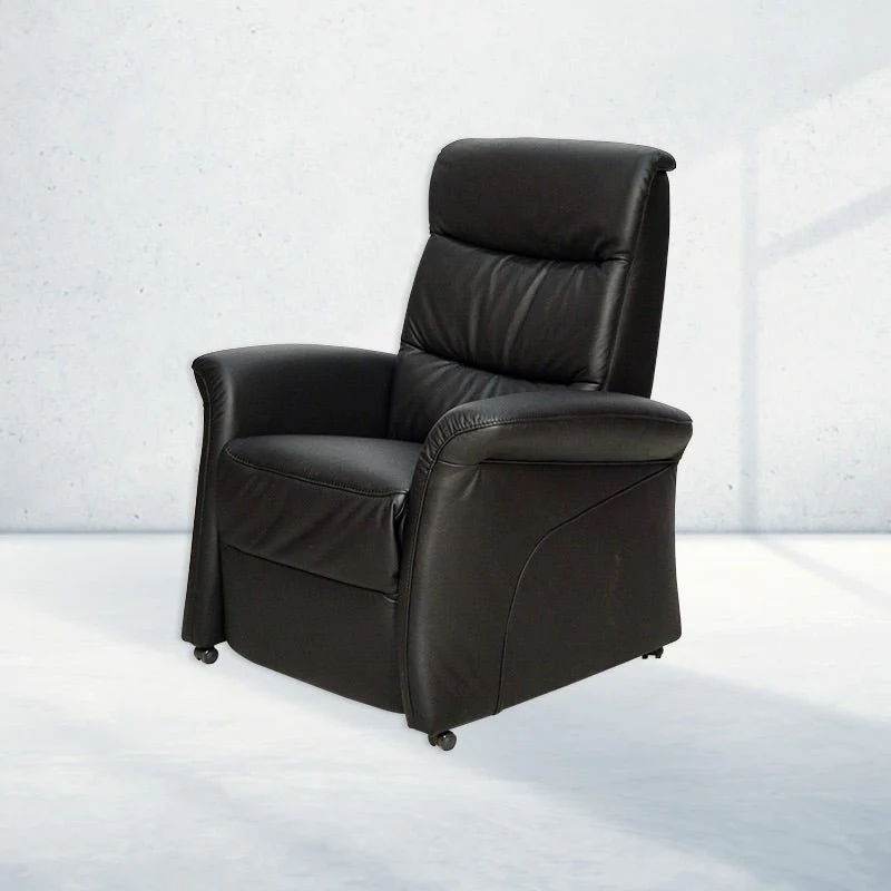Himolla 8300 hvilestol - Sort læder - Image 3