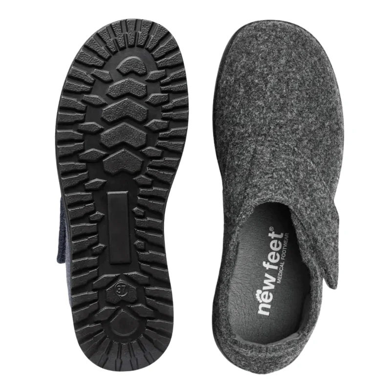 New Feet damehjemmesko - Grå - Image 3