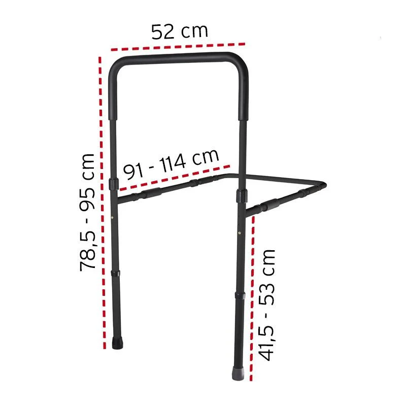 Sengehest med gulvstøtte - Sort - Image 4