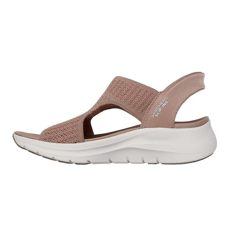 Skechers slip-in damesandal - Sand - Image 3