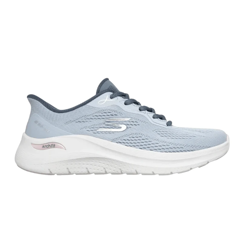 Skechers slip-in damesneaker - Lyseblå