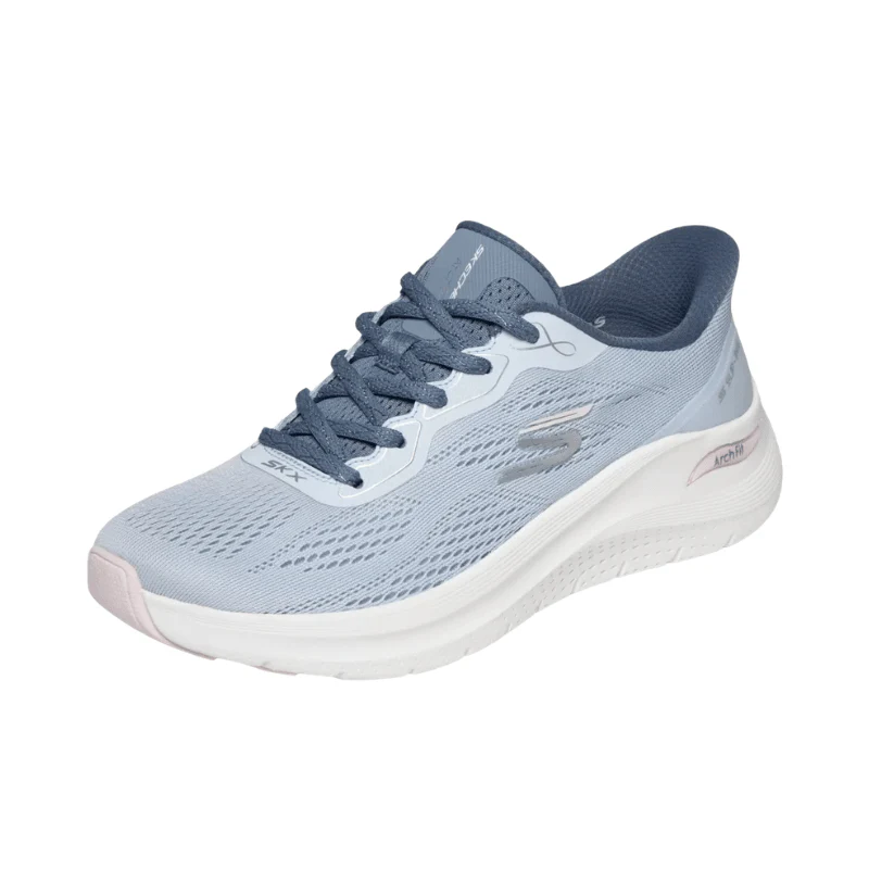 Skechers slip-in damesneaker - Lyseblå - Image 3