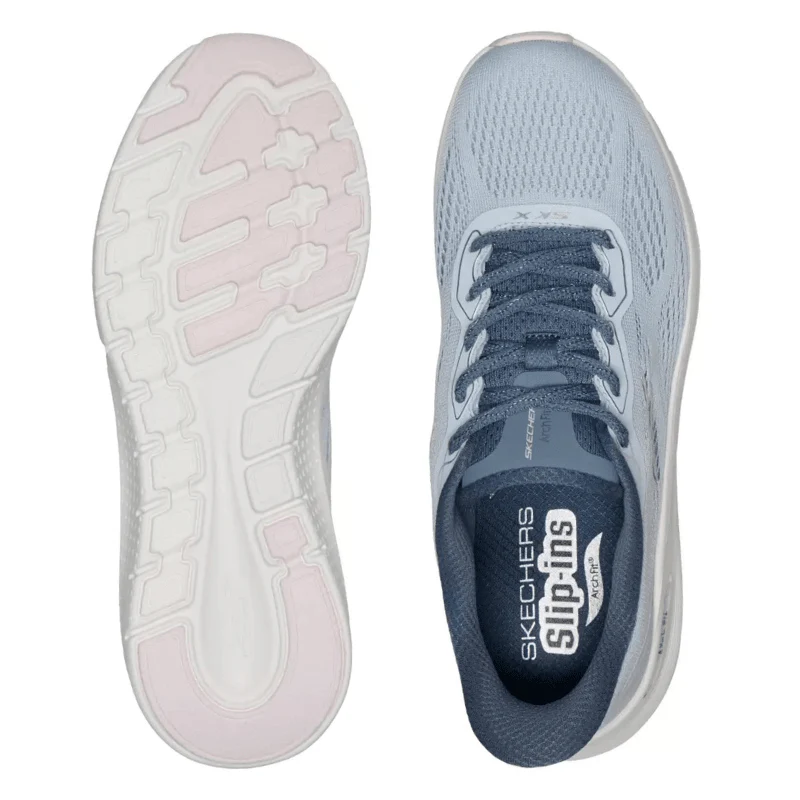 Skechers slip-in damesneaker - Lyseblå - Image 4