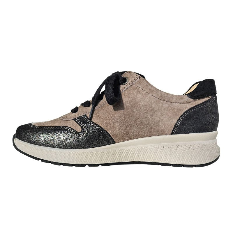 Sporty sneaker - Beige/Sort - Image 2