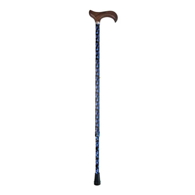 Stok med justerbar højde - Blå blomster - Image 2