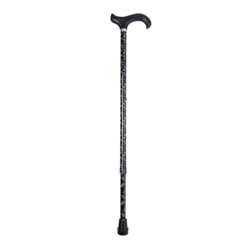 Stok med justerbar højde - Lilla roser - Image 2