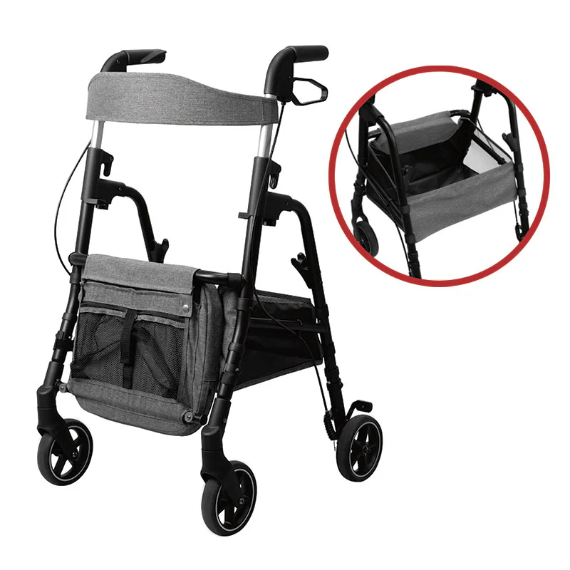 W4 rollator / indkøbsvogn - Blå - Image 2